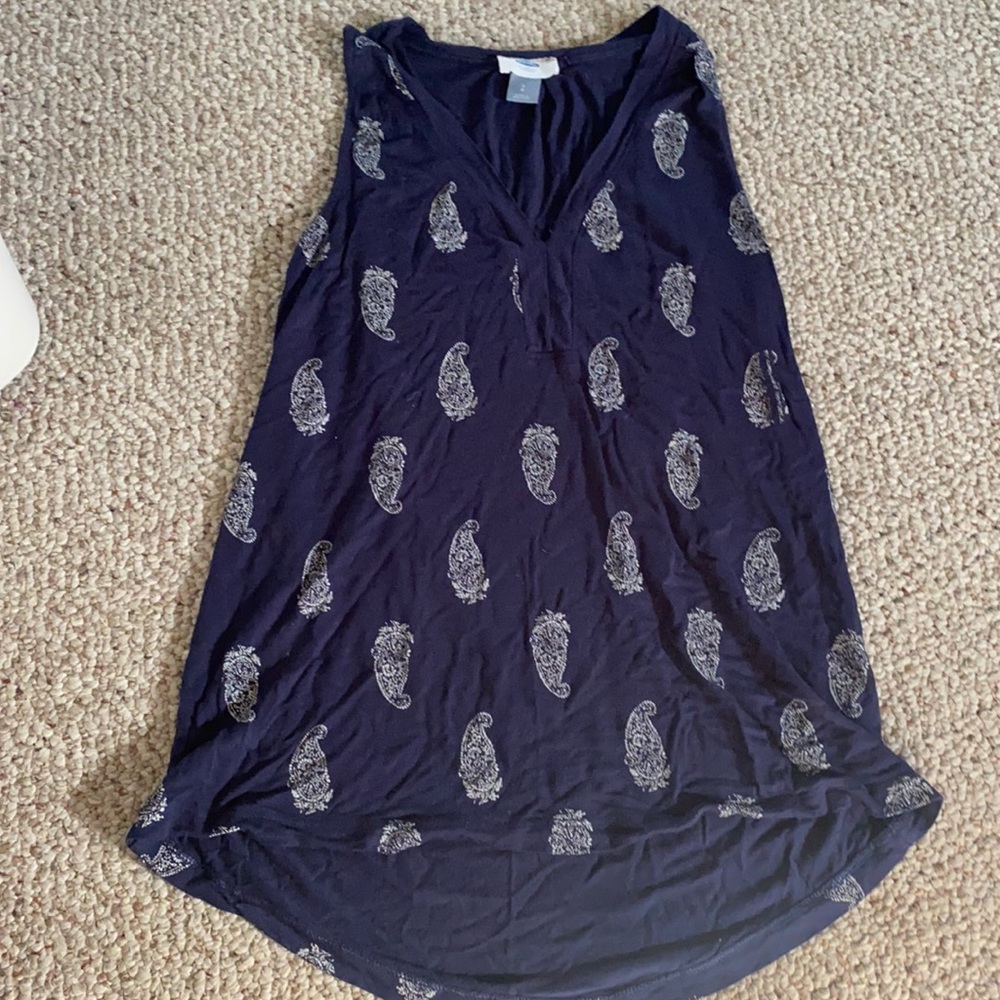 Blue paisley top